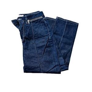 TopShop Darkwash Women's Pleated Capri Denim Jeans 30